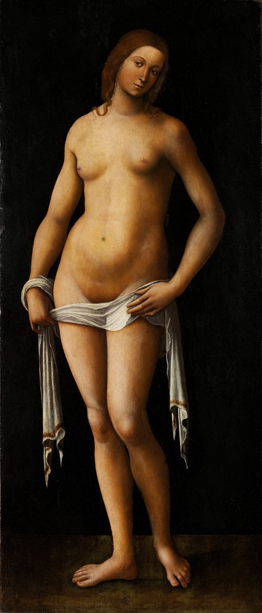 Venus - Peinture de Lorenzo Costa (1460-1535) - 1515-1517 - Olje på tre - 174x76 - Parfymemuseum, Budapest av Lorenzo Costa