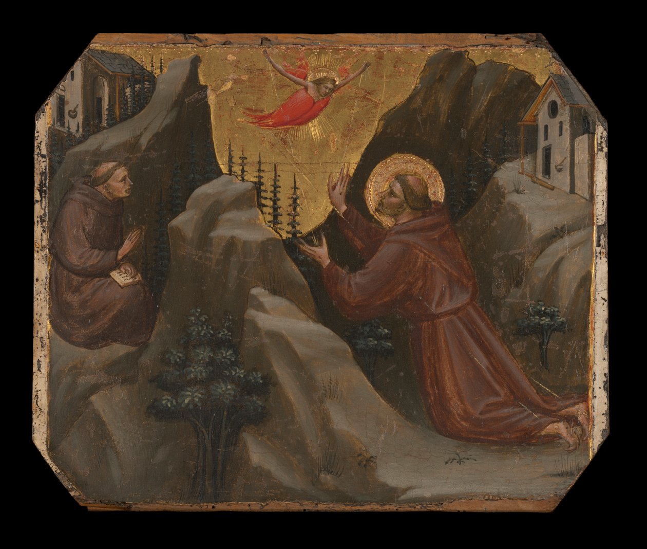Saint Francis mottar Stigmata av Lorenzo Ghiberti