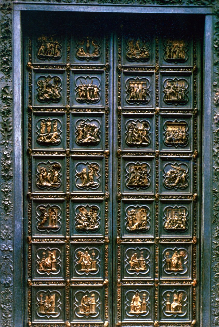 Norddørene til dåpskirken i San Giovanni, 1403-1424 av Lorenzo Ghiberti