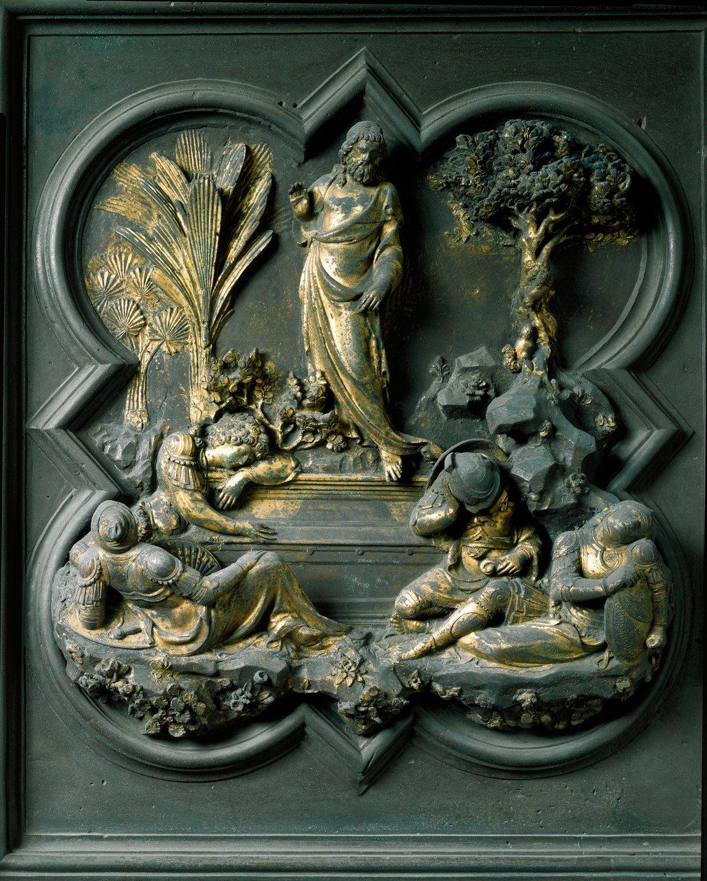 The Resurrection of Christ, nittende panel av norddørene til dåpskapellet i San Giovanni av Lorenzo Ghiberti