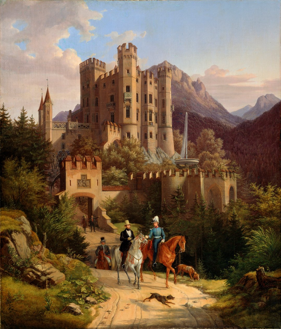 Kronprinsen Maximilian rider i Hohenschwangau', 1838-1839. av Lorenzo II Quaglio