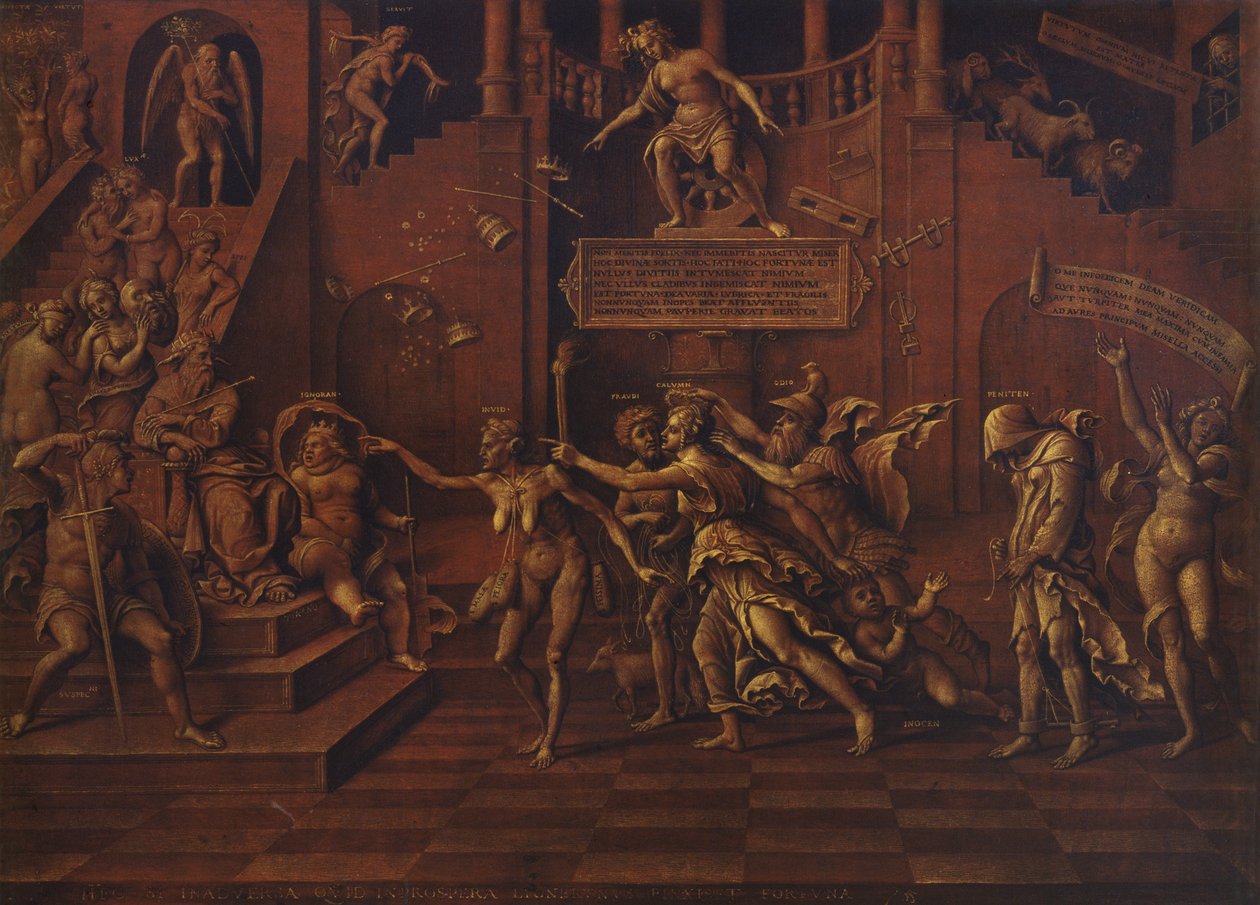 Allegory of Fortune, ca. 1523 (olje på panel) av Lorenzo Leonbruno