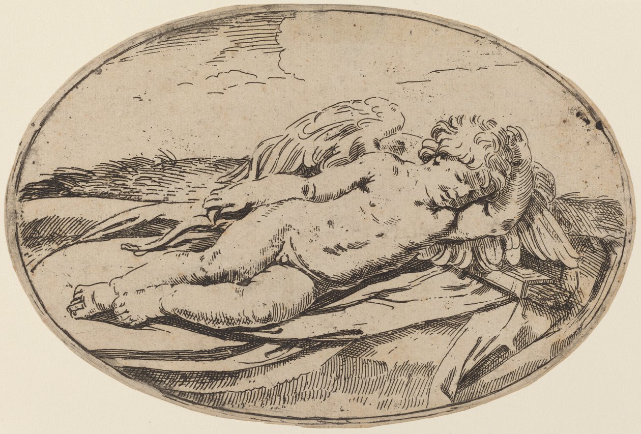 Sovende Amor av Lorenzo Loli after Guido Reni