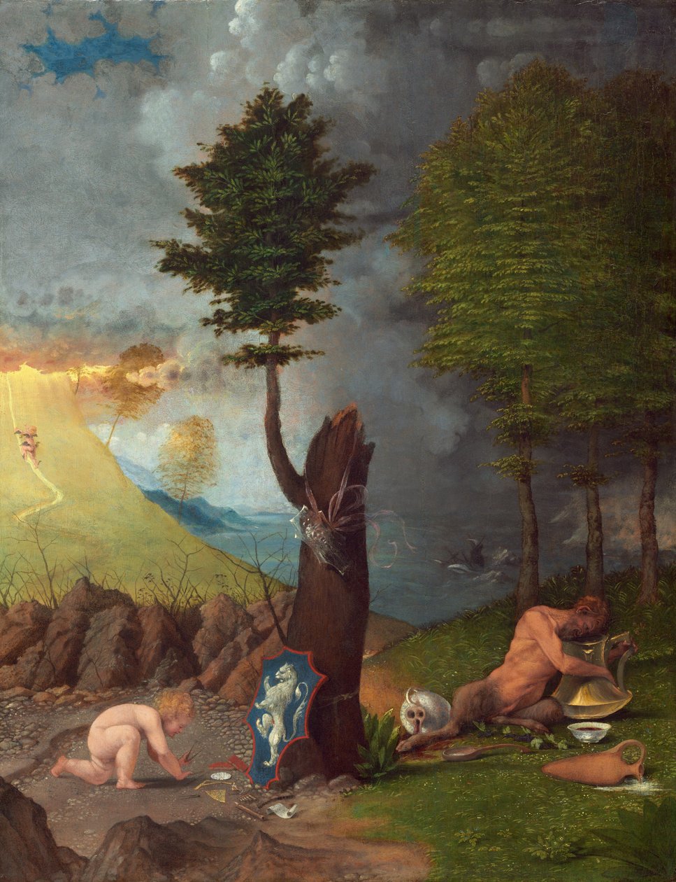 Allegori om dyd og last av Lorenzo Lotto