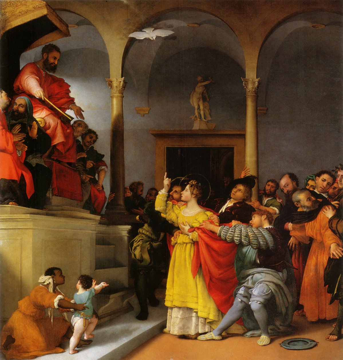 St. Lucias alter. Saint Lucia foran dommeren av Lorenzo Lotto