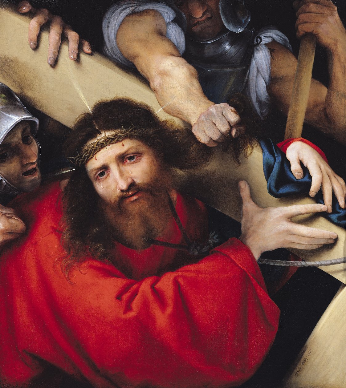 Kristus som bærer korset, 1526 av Lorenzo Lotto