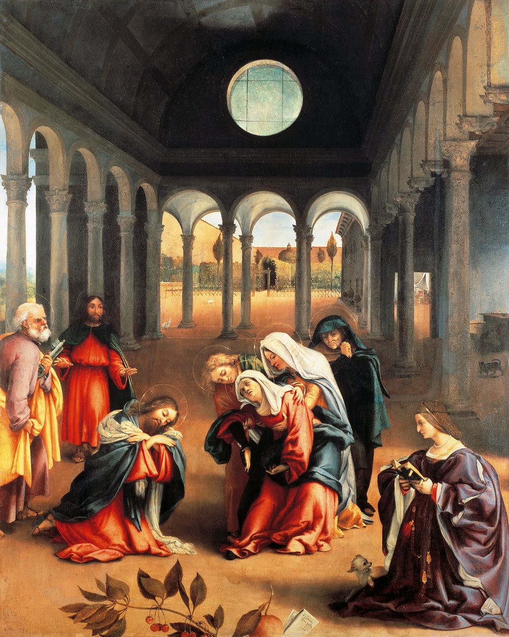 Christ Taking Leave of his Mother av Lorenzo Lotto (1480 ca. 1556), olje på lerret av Lorenzo Lotto