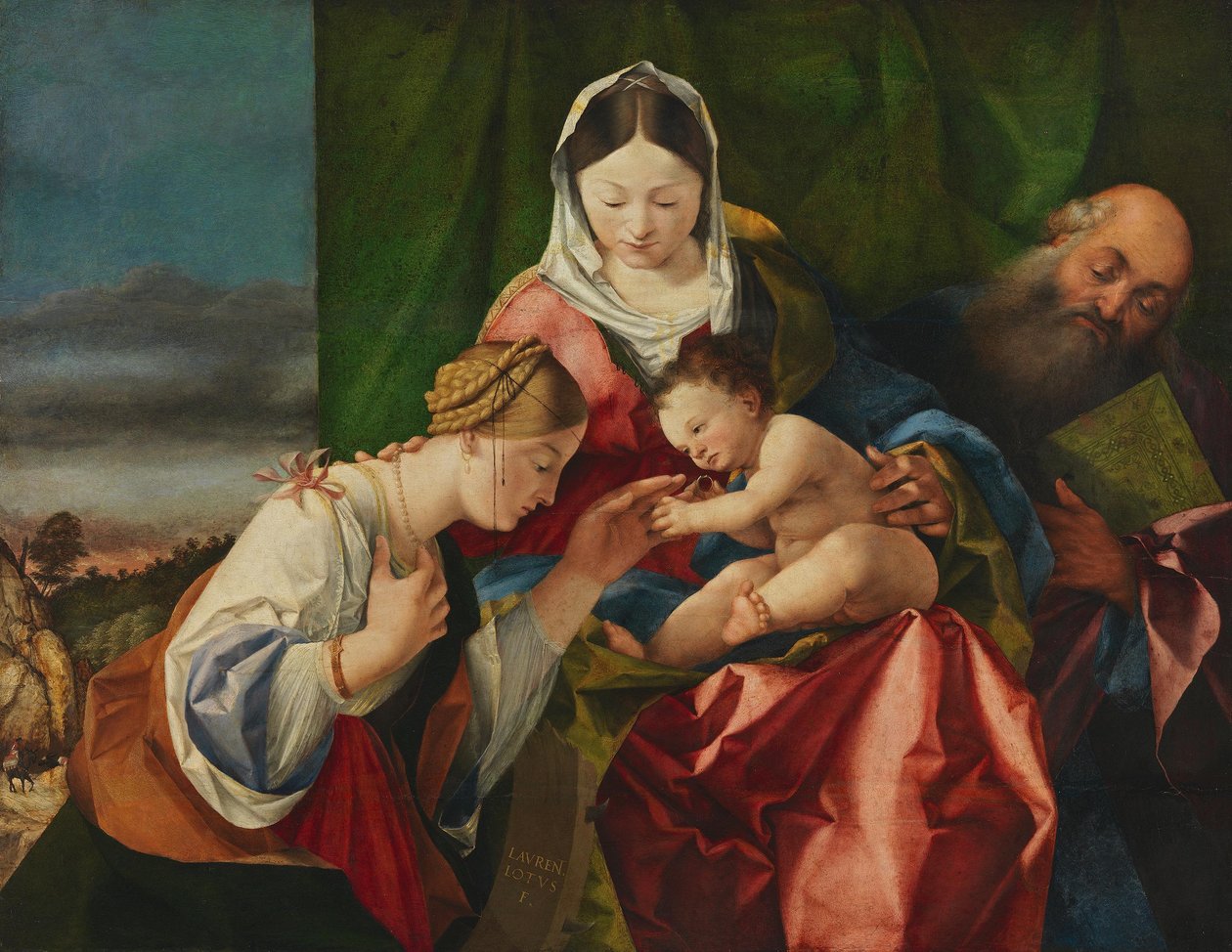 Den hellige Katarinas mystiske bryllup av Lorenzo Lotto