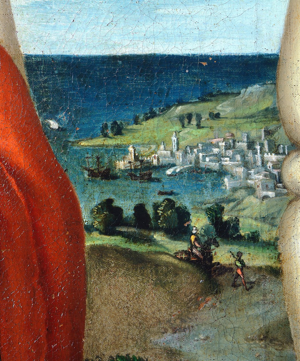 Madonna in Glory med Saints Cosmas og Damian i tilbedelse av Lorenzo Lotto