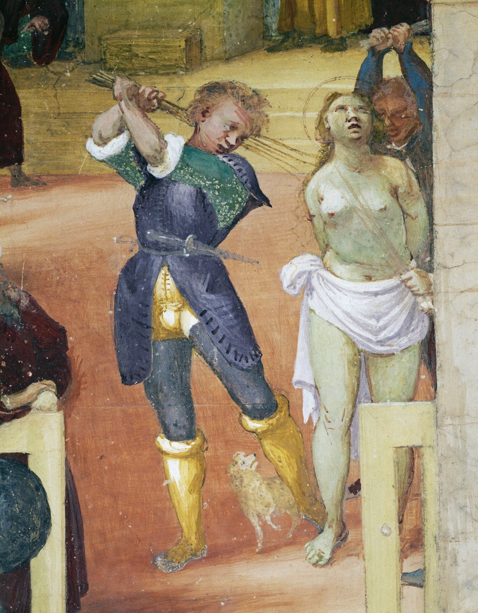 Martyrdom of St Barbara, detalj fra Stories of Saint Barbara av Lorenzo Lotto