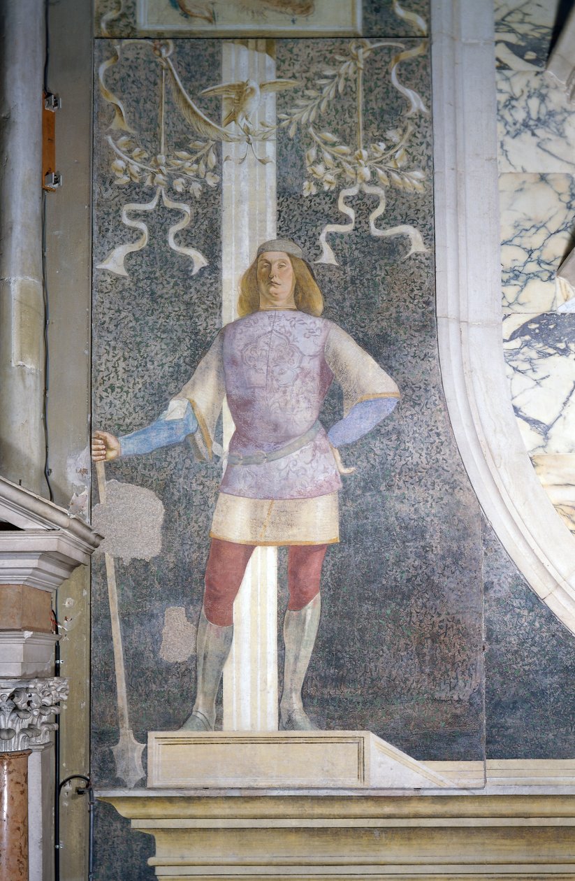 Side, detalj fra Tombostone til senator Agostino Onigo av Lorenzo Lotto