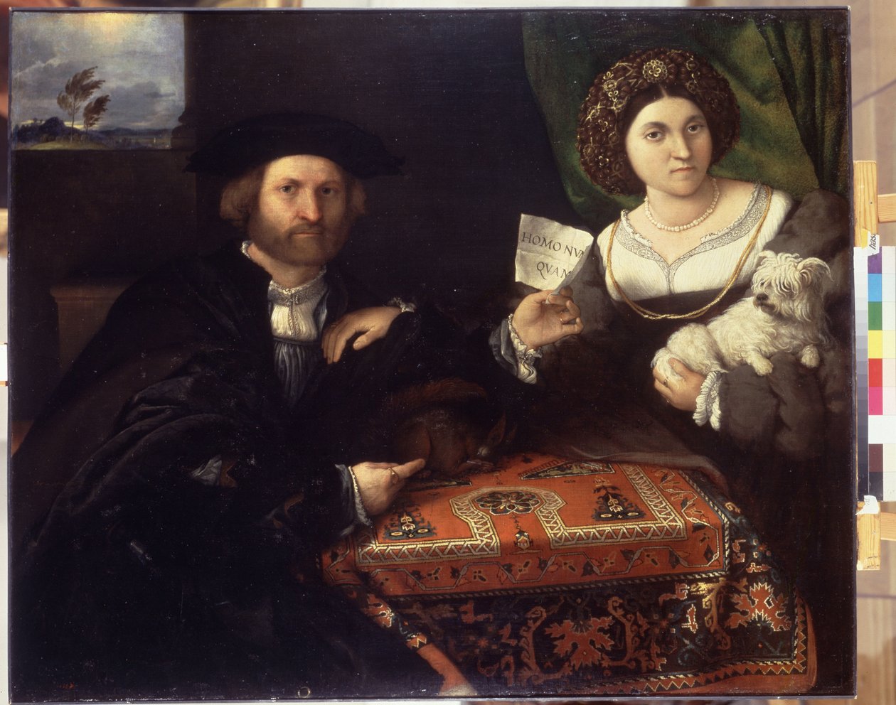 Familie portrett. Maleri av Lorenzo Lotto (1480-1556), ca. 1523. Olje på lerret. Venetiansk kunst fra renessansen. Eremitasjemuseet, St. Petersburg av Lorenzo Lotto