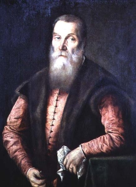 Portrett av en skjegget mann (olje på lerret) av Lorenzo Lotto