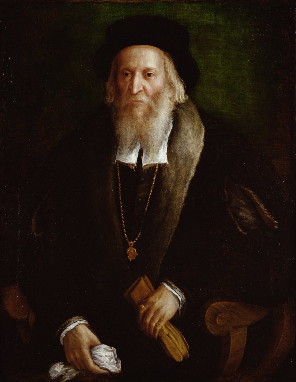 Portrett av en gentleman, sies å være Sebastian Cabot (ca. 1475-1557) av Lorenzo Lotto