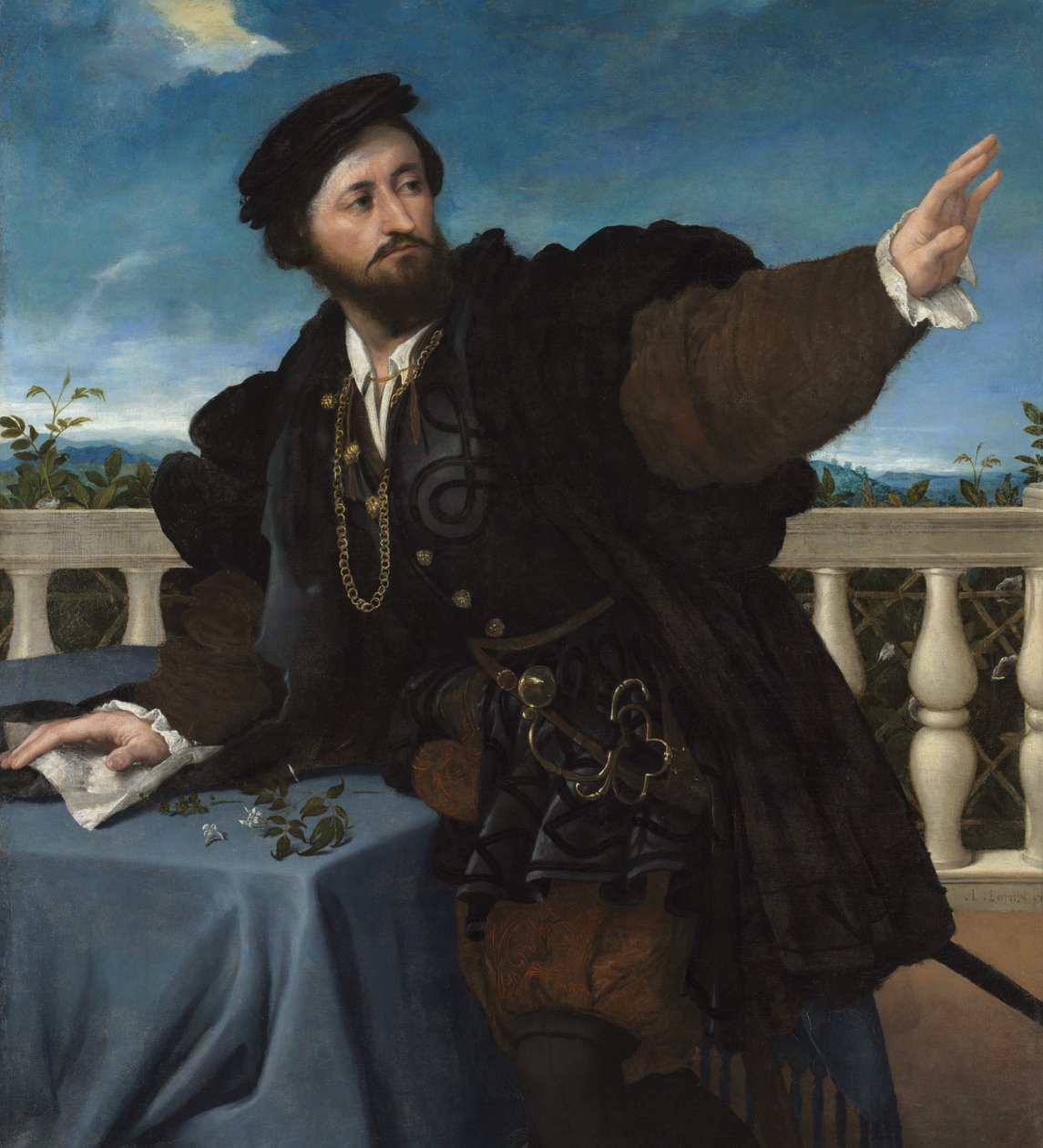 Portrett av en mann, muligens Girolamo Rosati, 1533-34 av Lorenzo Lotto