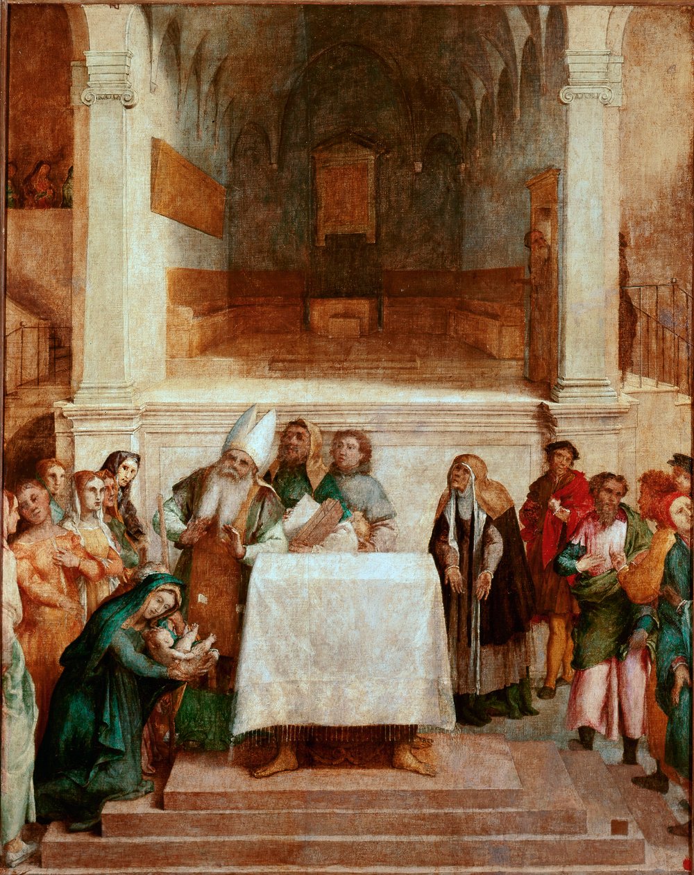 Presentasjon ved tempelmaleriet av Lorenzo Lotto (ca. 1480-1556) 1554-1556 Dim.170x157 cm Loreto, Apostolic Palace av Lorenzo Lotto