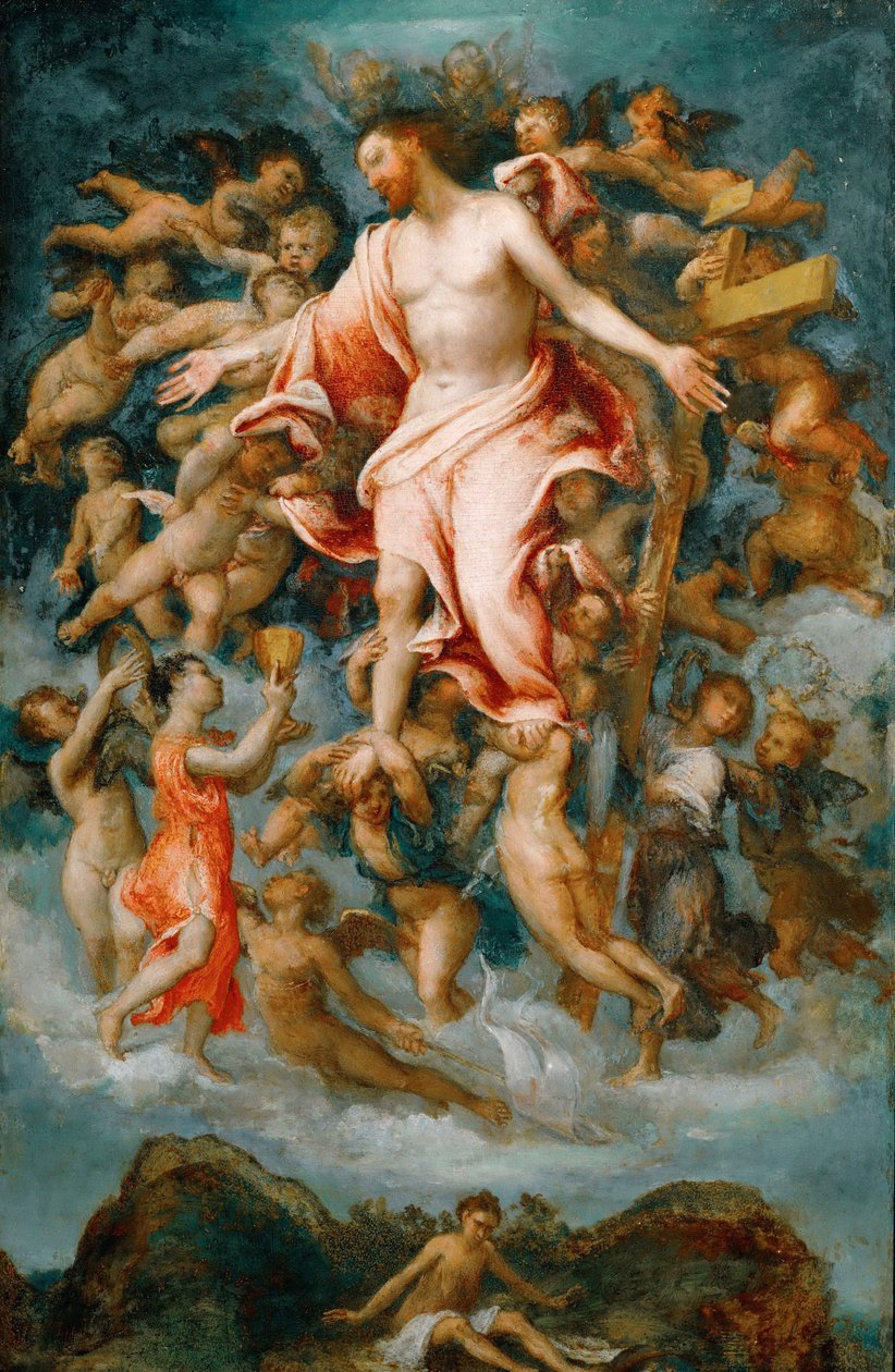 Renessanse: Kristus donerer sitt blod - Kristus gir sitt blod av Lotto, Lorenzo (1480-1556) av Lorenzo Lotto