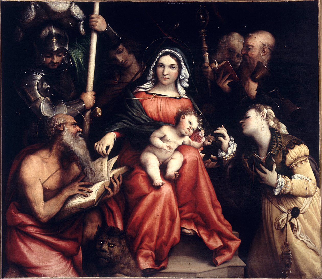 Det mystiske ekteskapet til Saint Catherine, 1524. av Lorenzo Lotto