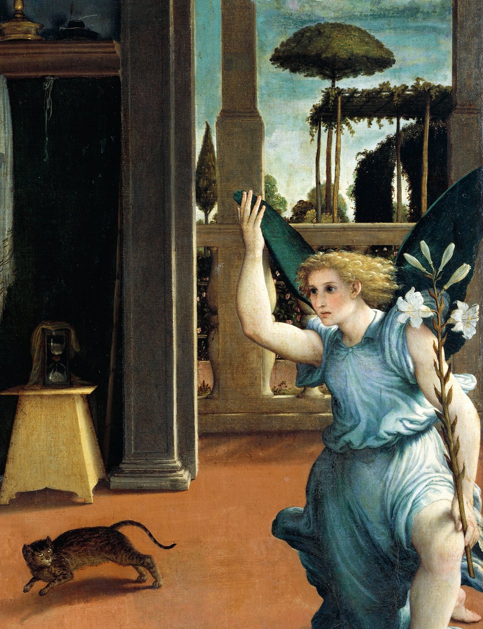 The Recanati Annunciation, ca 1532, av Lorenzo Lotto (1480 ca- 1556), olje på lerret av Lorenzo Lotto