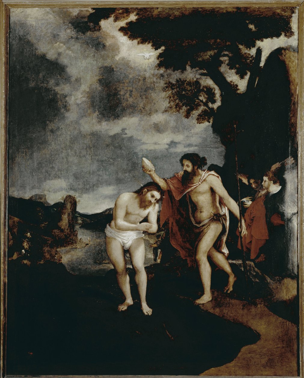 Kristi dåp (1551-1555, olje på lerret) av Lorenzo Lotto