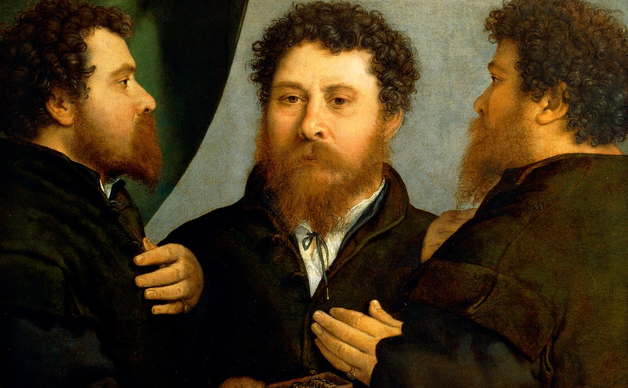 Trippelportrett av gullsmed av Lorenzo Lotto (1480 ca- 1556), olje på lerret, 521x791 cm av Lorenzo Lotto