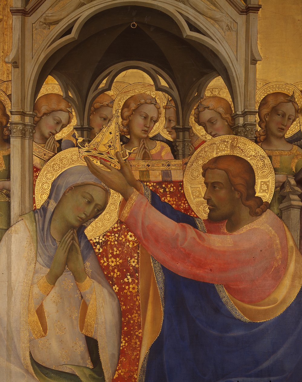 Kroning av jomfruen, detalj av Lorenzo Monaco