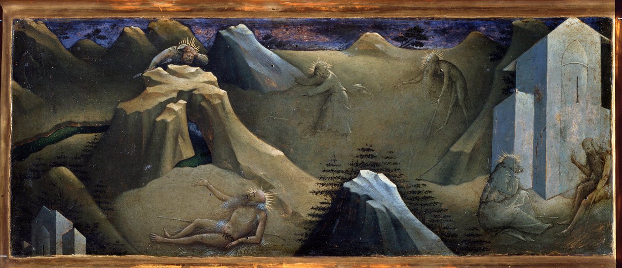 Episode av The Life of St Onofrio eller Onuphrius Painting av Lorenzo Monaco (1370-1423) av Lorenzo Monaco