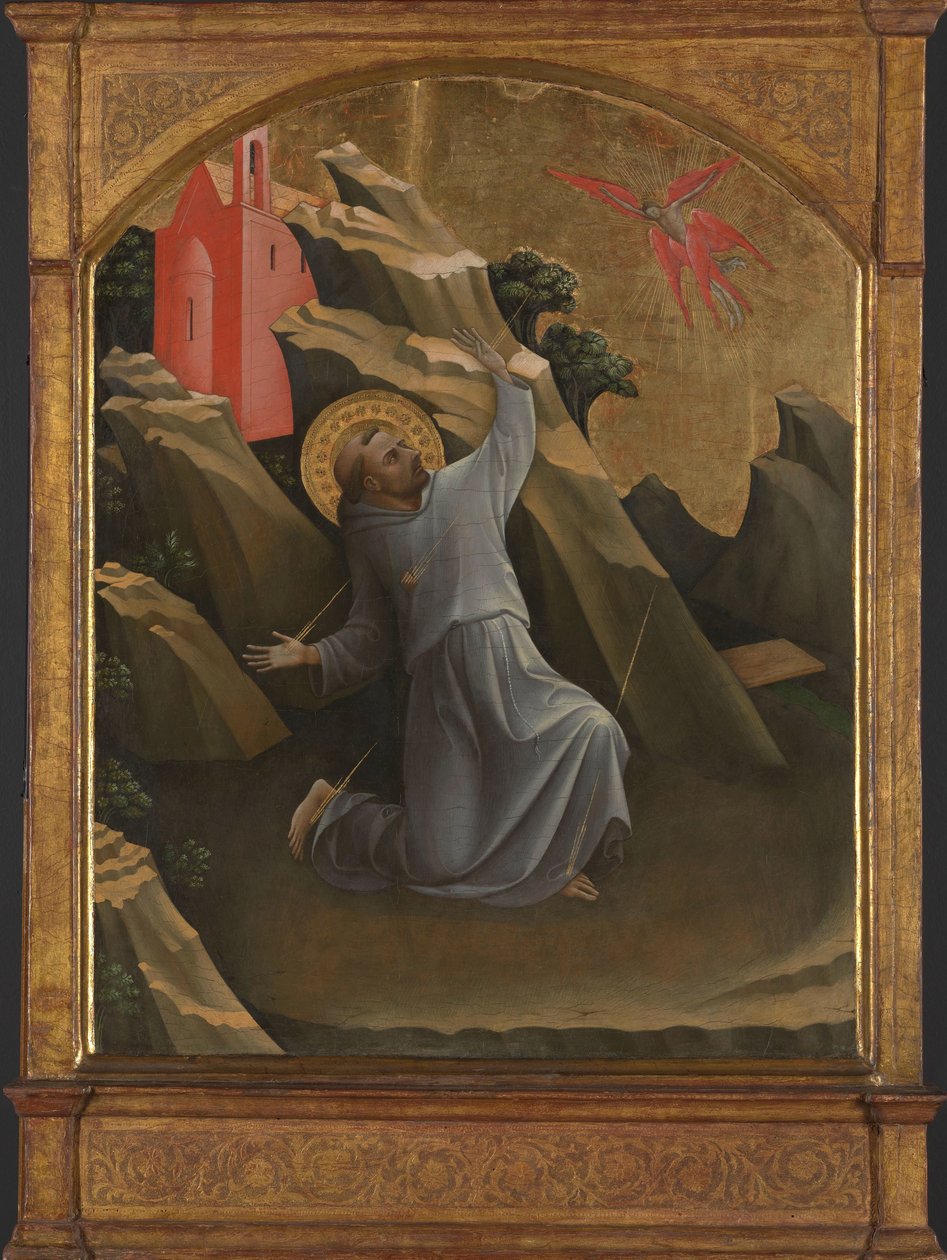 Saint Francis mottar Stigmata Stigmatiseringen av den hellige Frans av Assisi av Lorenzo Monaco