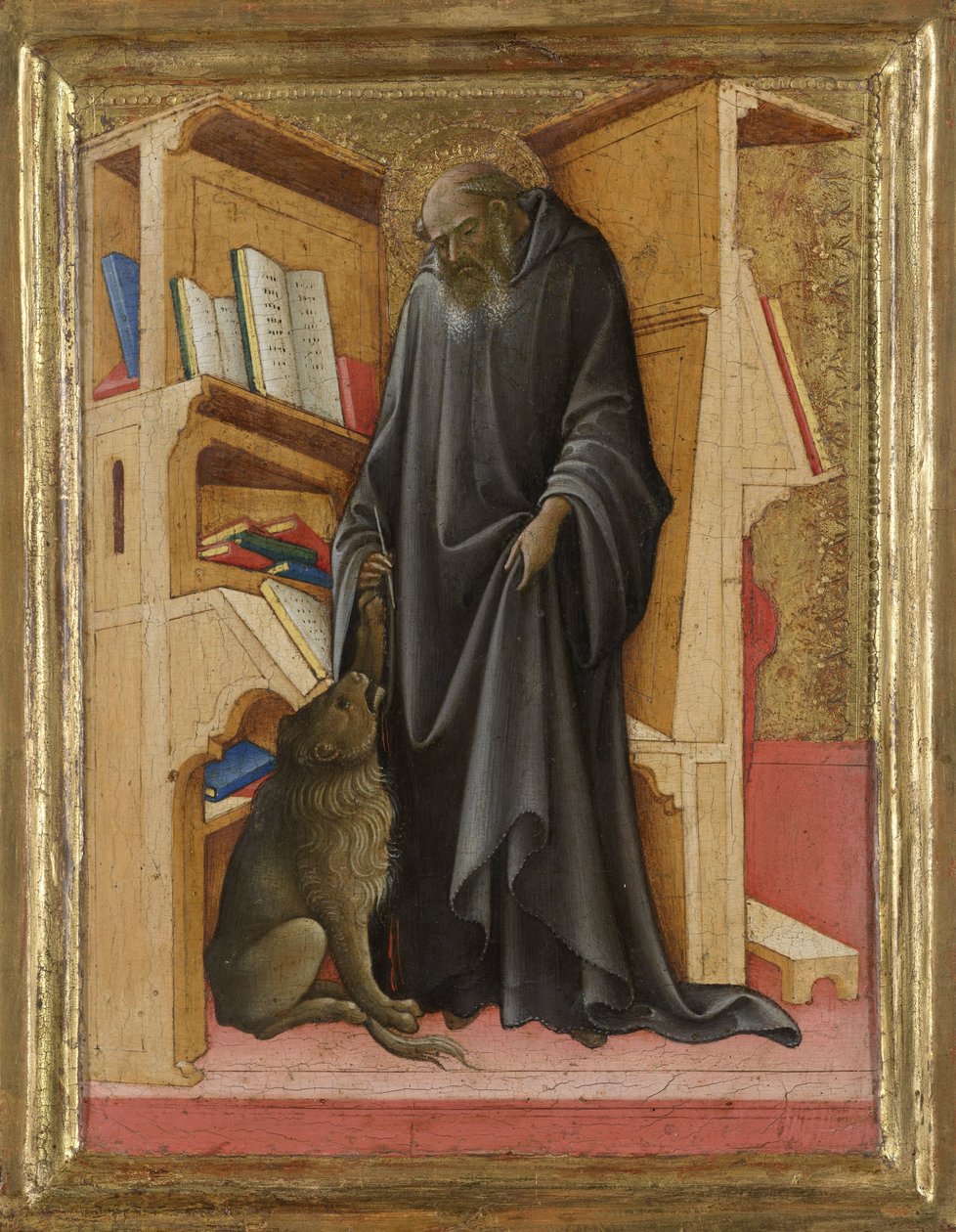 Saint Hieronymus i sin studie Saint Hieronymus i sitt arbeidsrom av Lorenzo Monaco