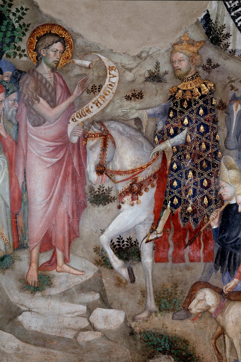 Predikasjon av døperen Johannes, detalj (Fresco av Lorenzo Salimbeni
