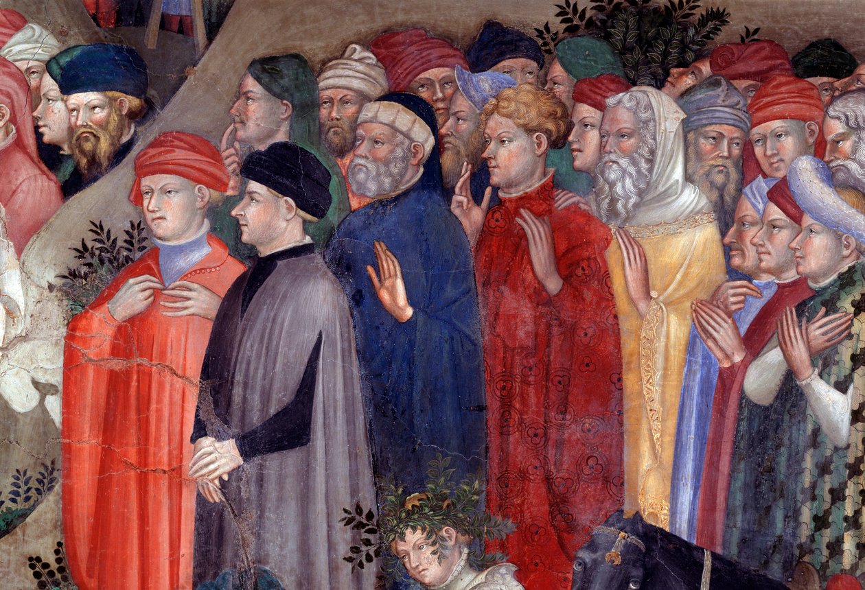 Døperen Johannes som døper folkemengdene i Jordan, detalj (Fresco av Lorenzo Salimbeni