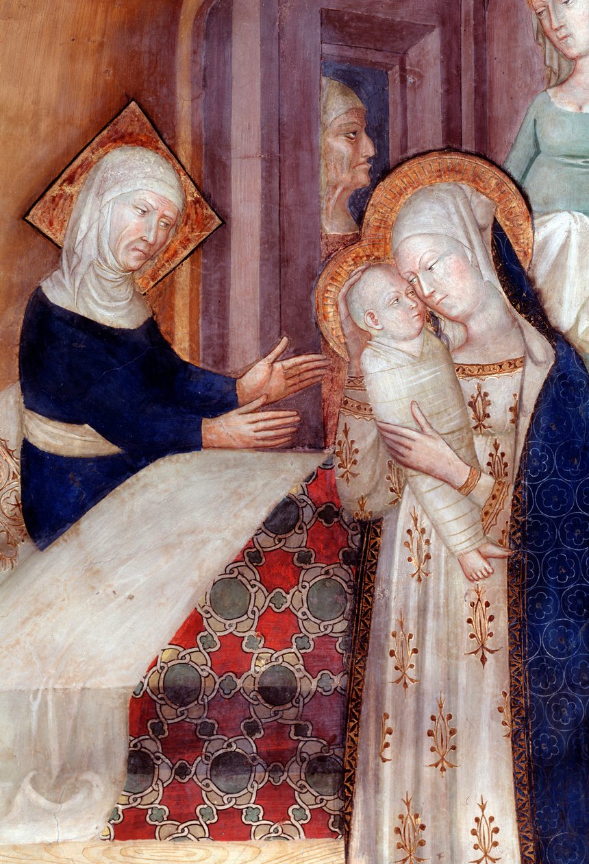 Fødselen til døperen Johannes, detalj (Fresco av Lorenzo Salimbeni