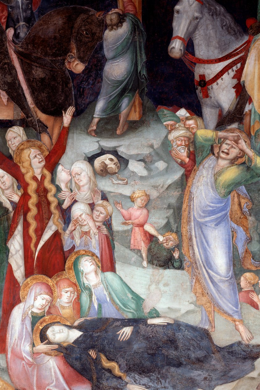 Korsfestelsen, detalj (Fresco av Lorenzo Salimbeni