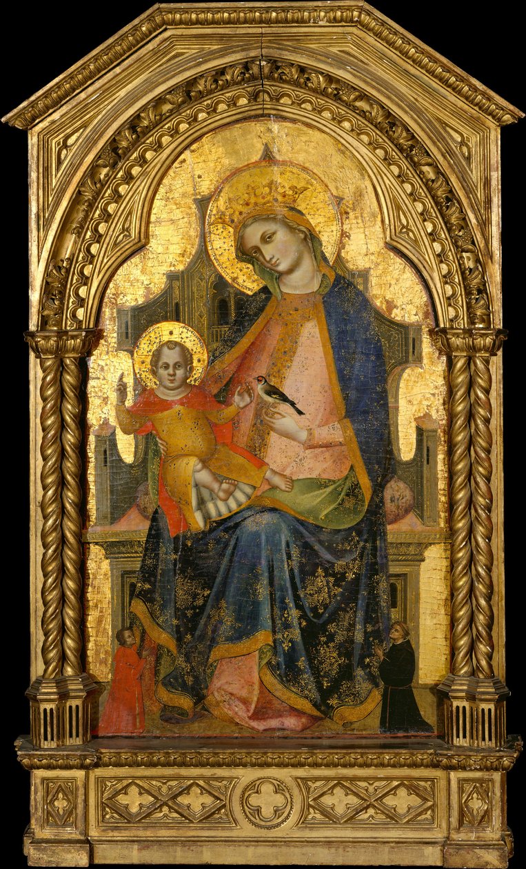 Madonna og barn tronet med to givere, ca. 1360-65. av Lorenzo Veneziano