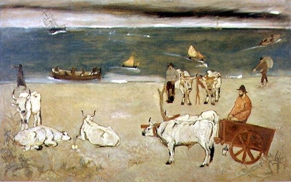 Georgica (olje på panel) av Lorenzo Viani