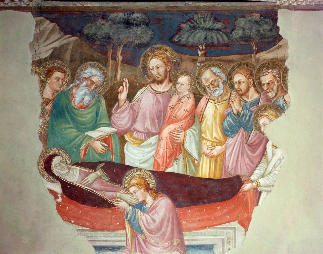 Sovesalen eller Jomfruens død (fresco av Lorenzo di Bicci
