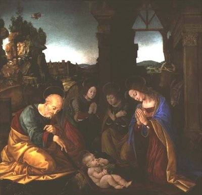 Madonna elsker Kristusbarnet av Lorenzo di Credi