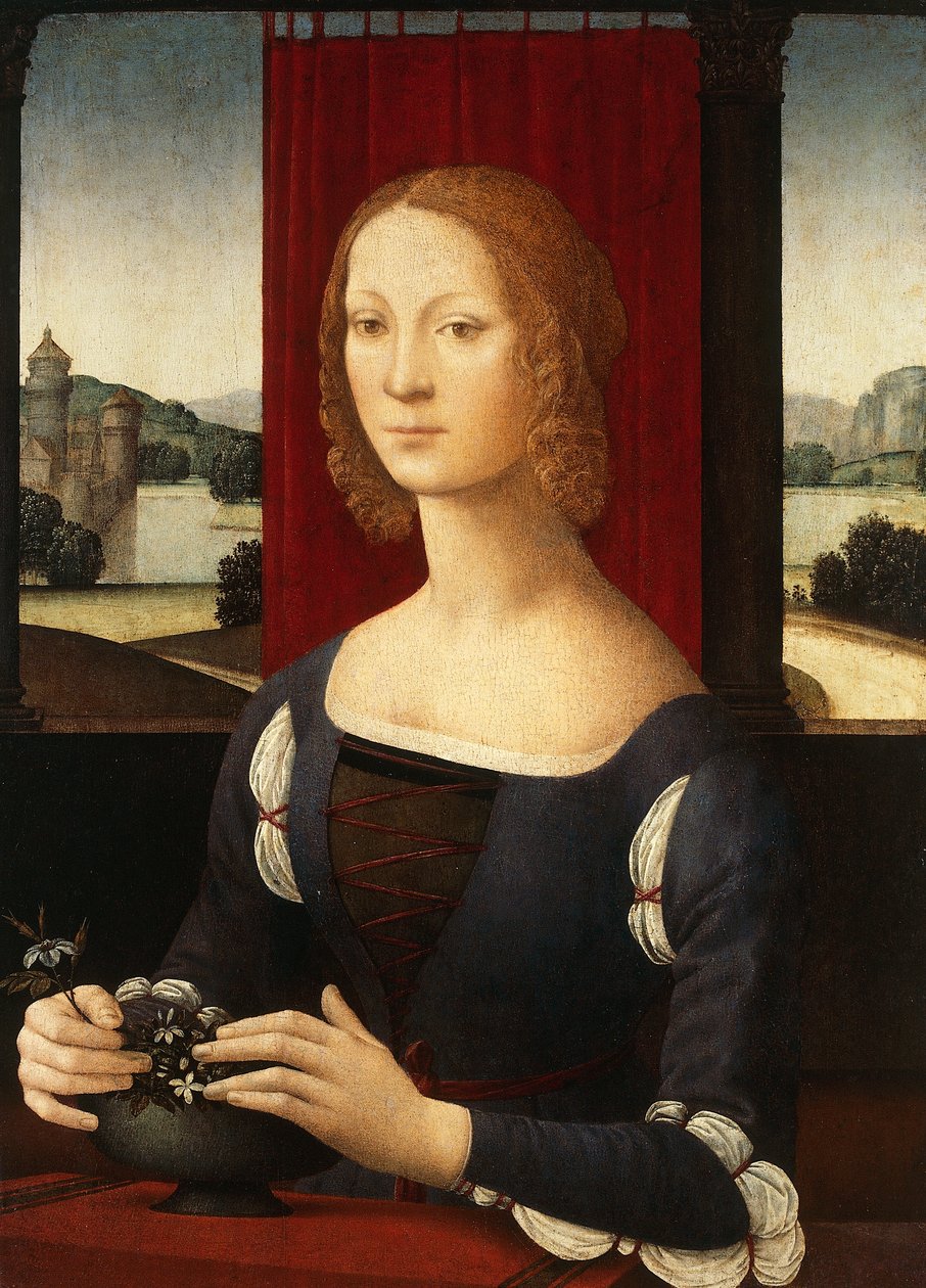 Portrett av Caterina Sforza Riario (Milano av Lorenzo di Credi
