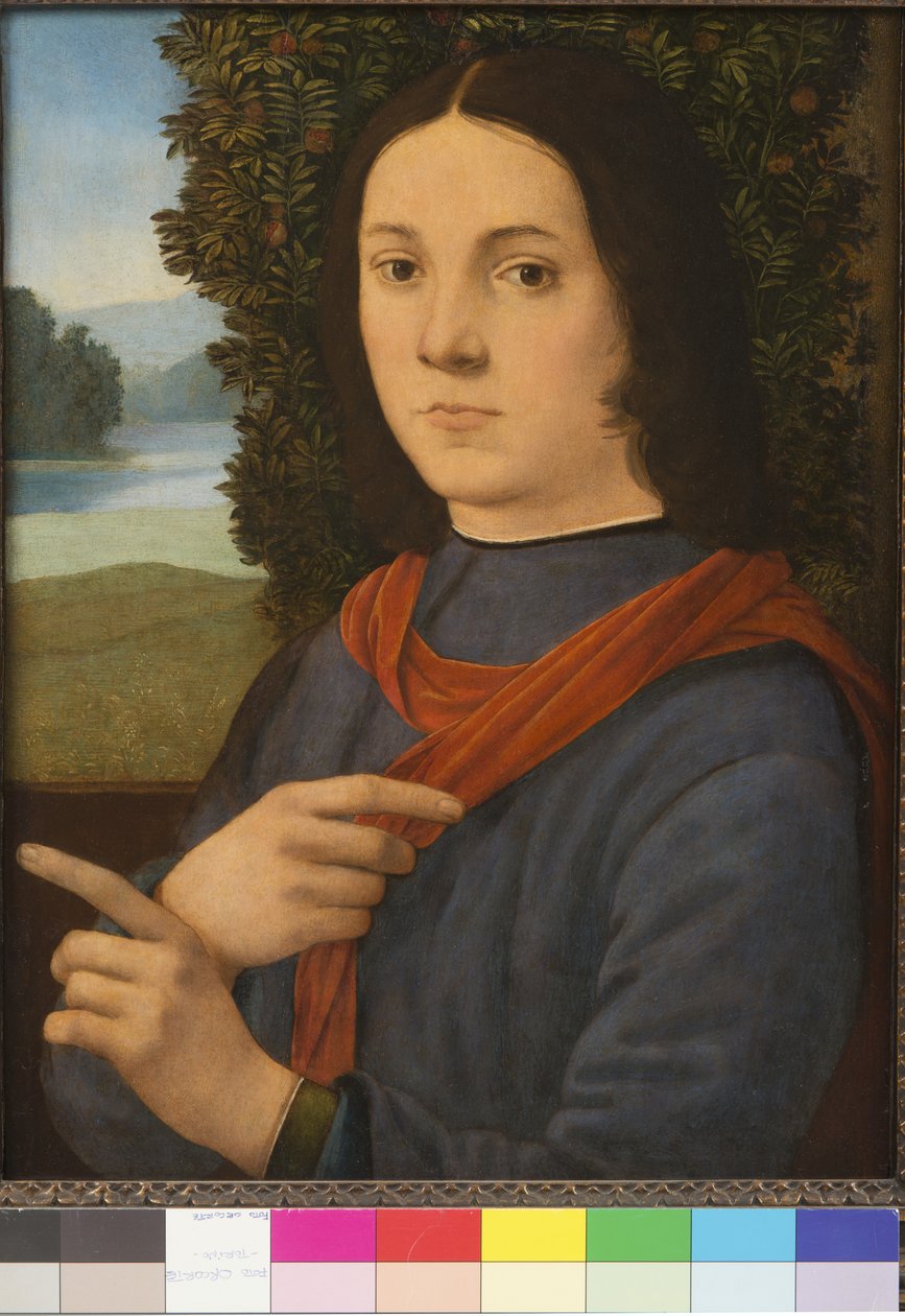 Portrett av en ung mann, 1490-99 av Lorenzo di Credi