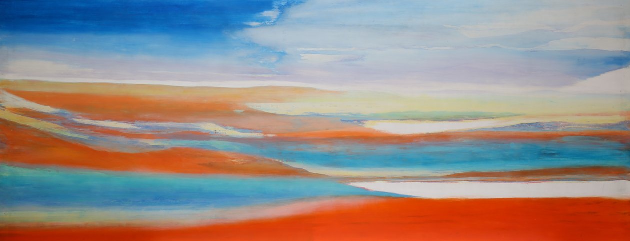 Miracle Water, 2004, (olje og skjellakk på gesso på trepanel) av Lou Gibbs
