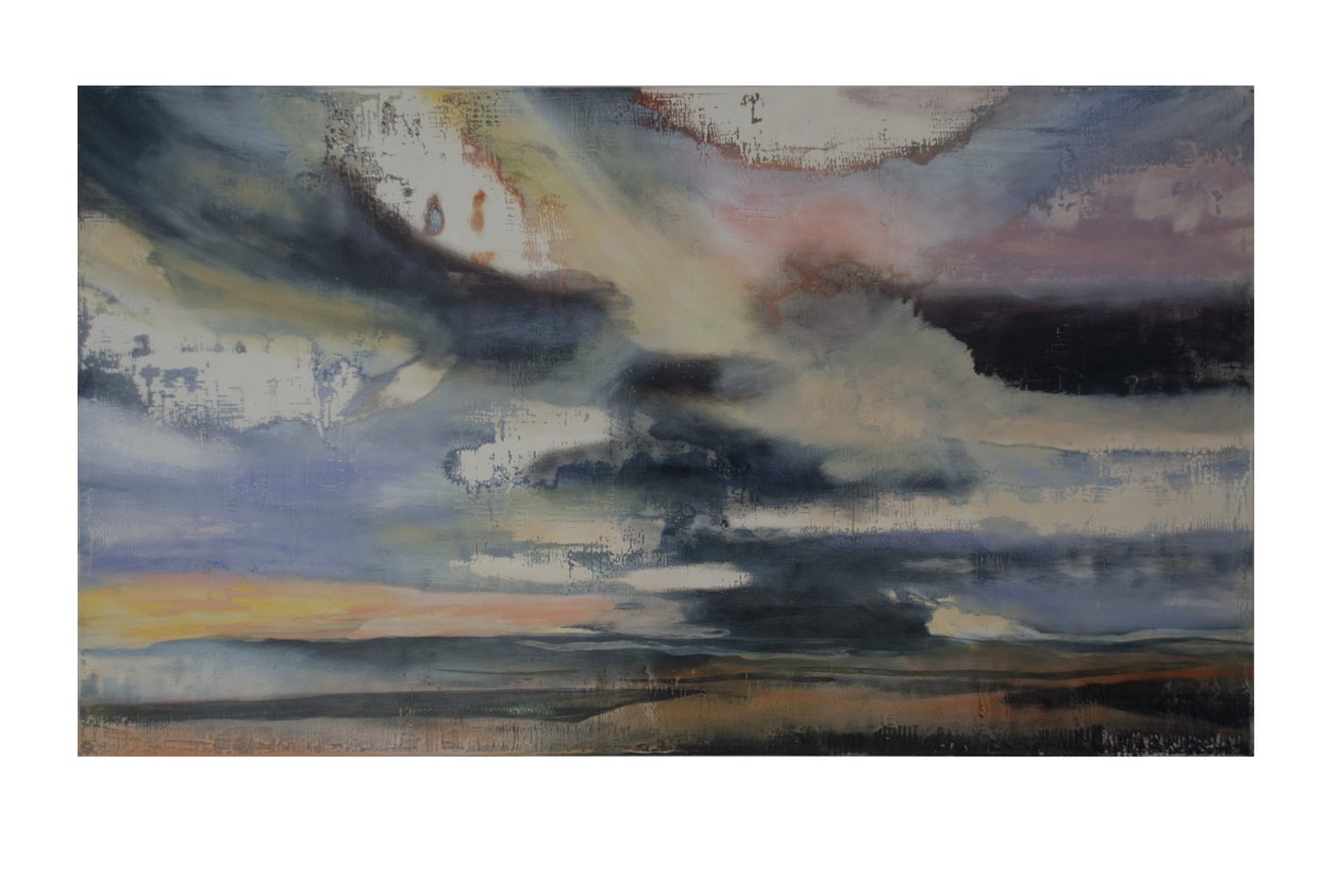 Turner In Translation 2, 2016, olje og skjellakk på gessopanel av Lou Gibbs