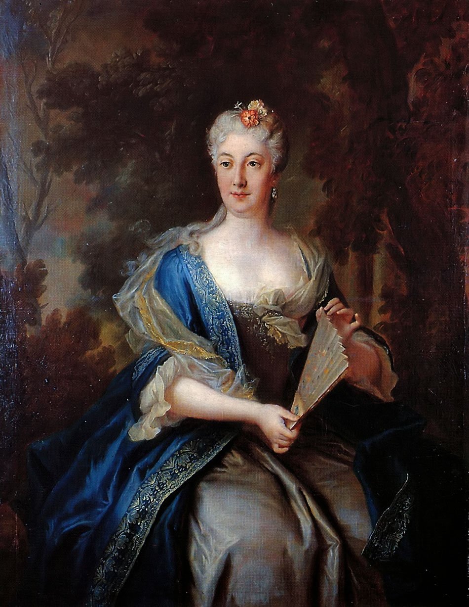 Portrett av katarzyna Barbara Radziwitt av Louis de Silvestre