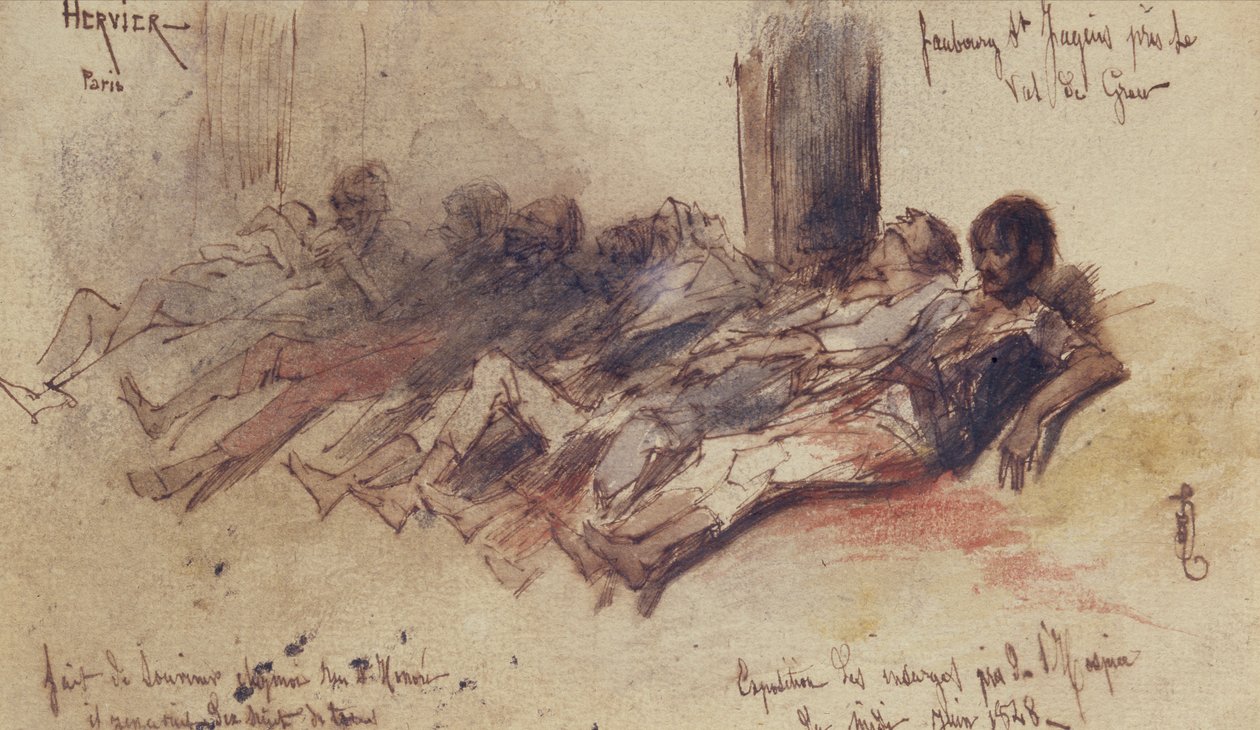 Ofre for juni 1848 (wc på papir) av Louis Adolphe Hervier