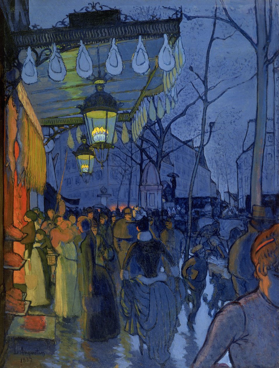 Gatescene, klokken fem om ettermiddagen, 1887 av Louis Anquetin