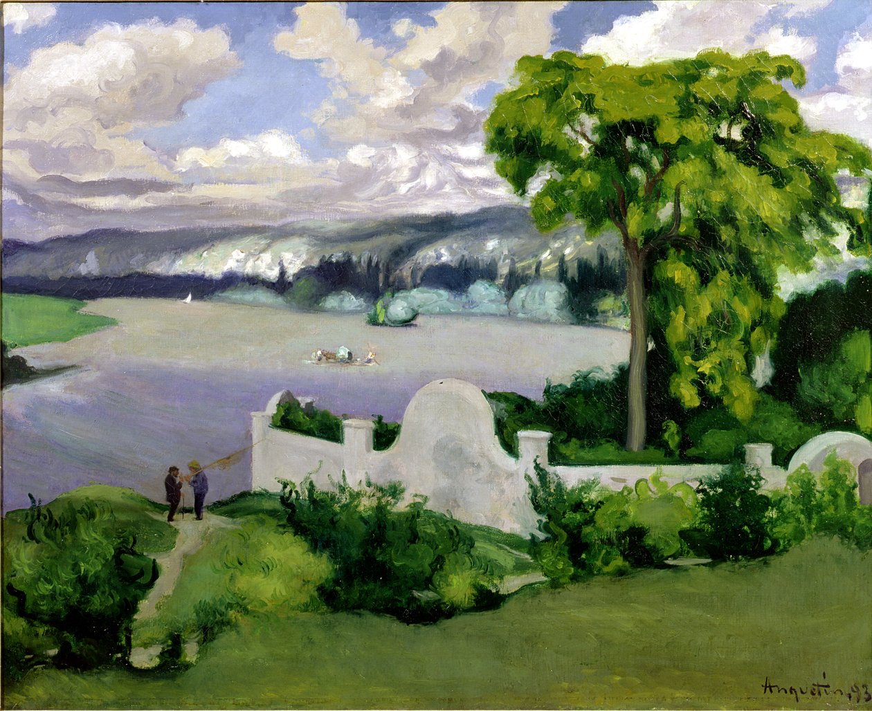 Elven Seinen nær La Roche Guyon, 1893 av Louis Anquetin