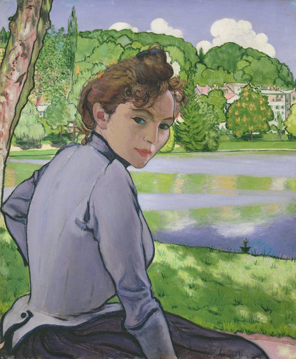 Kvinne ved en innsjø, 1889 av Louis Anquetin