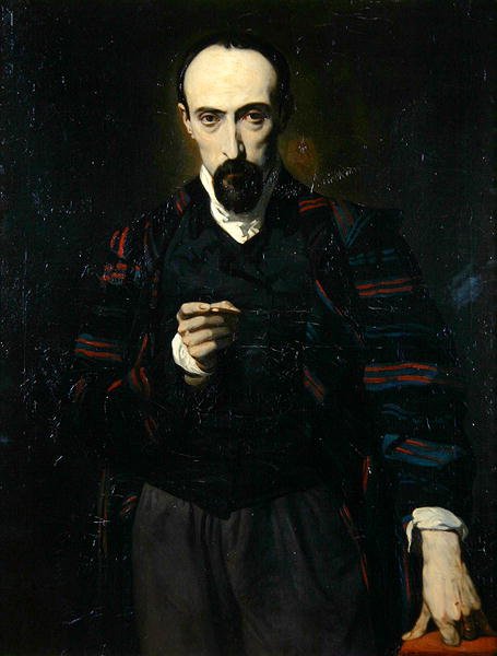 Portrett av Achille Deveria (1800-57) av Louis Boulanger
