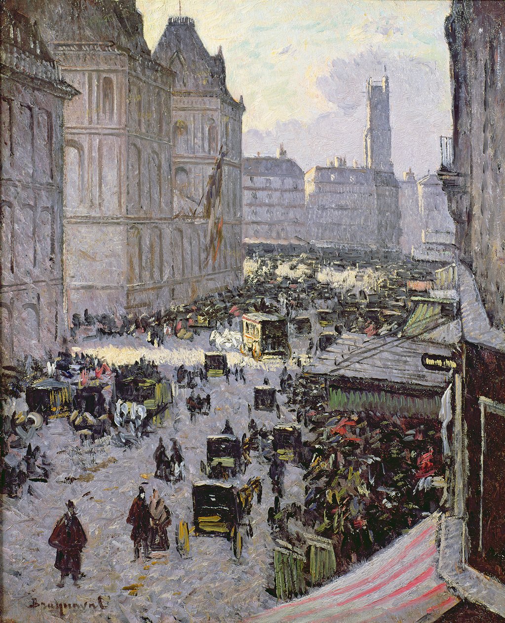 Paris Street Scene av Louis Braquaval