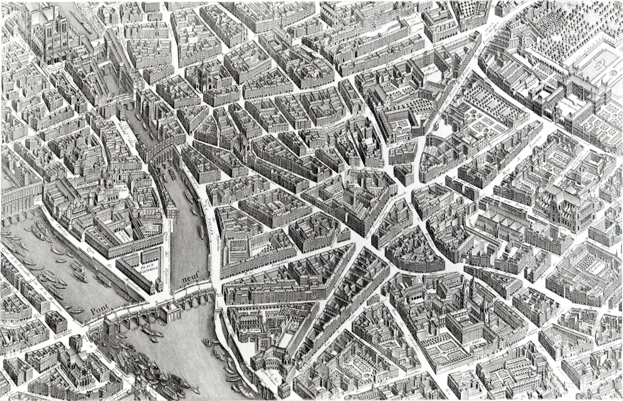 Plan av Paris, kjent som 