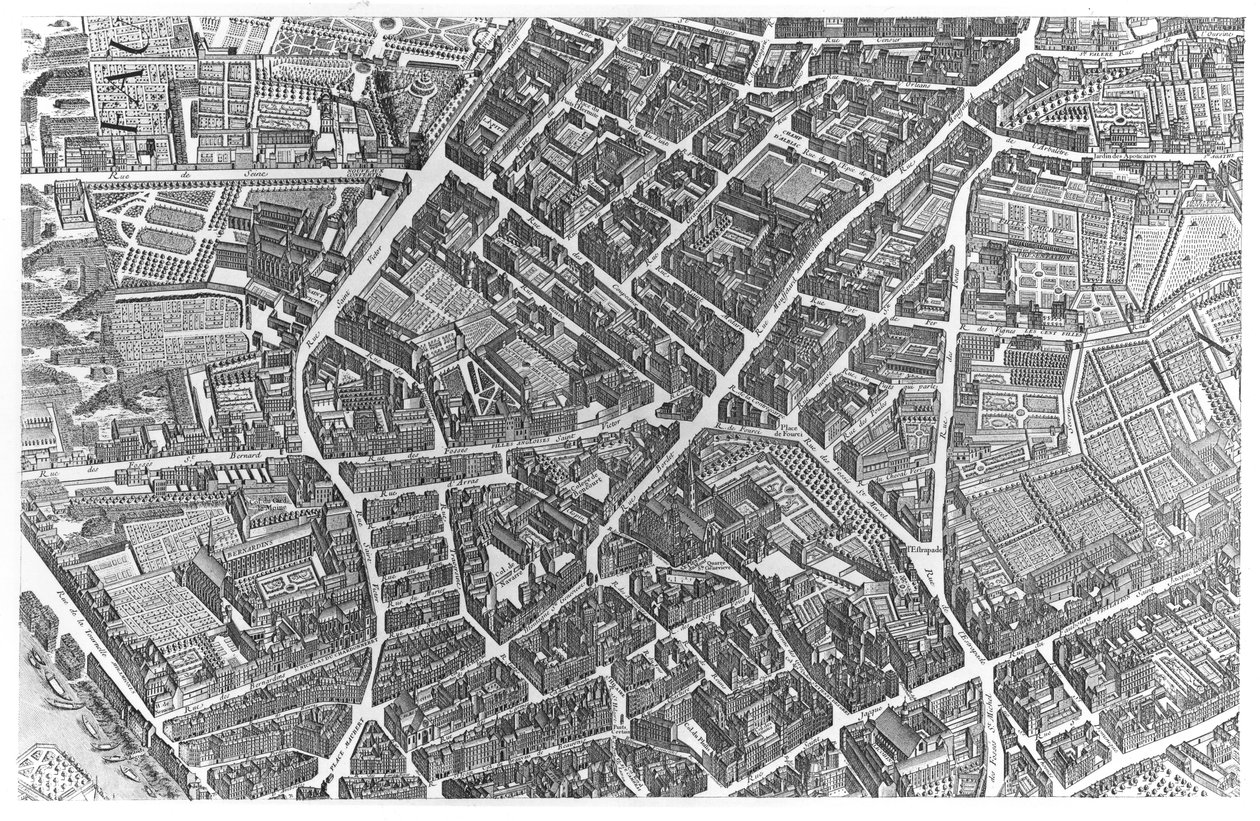 Plan av Paris, kjent som 